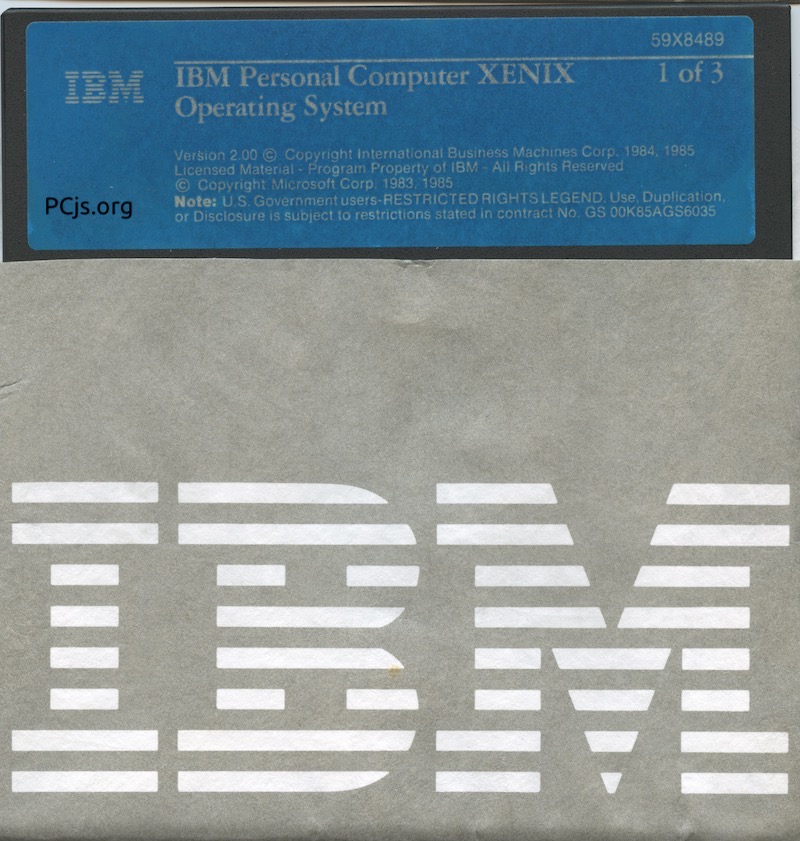 IBM PC XENIX 2.0 Disk 1